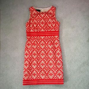 Orange & White patterned dress